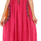 Sakkas Hoola Long Tall Full Length Tribal Printed Batik Tank Top Sleeveless Dress