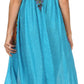 Sakkas Hoola Long Tall Full Length Tribal Printed Batik Tank Top Sleeveless Dress