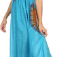 Sakkas Hoola Long Tall Full Length Tribal Printed Batik Tank Top Sleeveless Dress
