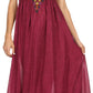 Sakkas Hoola Long Tall Full Length Tribal Printed Batik Tank Top Sleeveless Dress