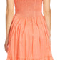 Sakkas Sequin Embroidered Smocked Bodice Knee Length Dress