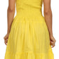Sakkas Sequin Embroidered Smocked Bodice Knee Length Dress
