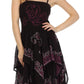 Sakkas Batik Smocked Bodice Handkerchief Hem Dress