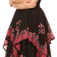 Sakkas Batik Smocked Bodice Handkerchief Hem Dress