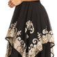 Sakkas Batik Smocked Bodice Handkerchief Hem Dress
