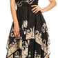 Sakkas Batik Smocked Bodice Handkerchief Hem Dress
