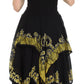 Sakkas Batik Smocked Bodice Handkerchief Hem Dress