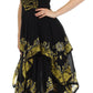 Sakkas Batik Smocked Bodice Handkerchief Hem Dress
