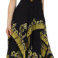 Sakkas Batik Smocked Bodice Handkerchief Hem Dress