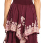 Sakkas Batik Smocked Bodice Handkerchief Hem Dress