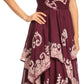 Sakkas Batik Smocked Bodice Handkerchief Hem Dress