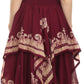Sakkas Batik Smocked Bodice Handkerchief Hem Dress