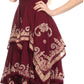Sakkas Batik Smocked Bodice Handkerchief Hem Dress