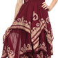 Sakkas Batik Smocked Bodice Handkerchief Hem Dress