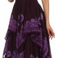 Sakkas Batik Smocked Bodice Handkerchief Hem Dress