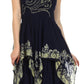 Sakkas Batik Smocked Bodice Handkerchief Hem Dress
