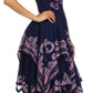 Sakkas Batik Smocked Bodice Handkerchief Hem Dress