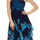 Sakkas Batik Smocked Bodice Handkerchief Hem Dress