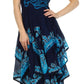 Sakkas Batik Smocked Bodice Handkerchief Hem Dress