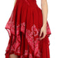 Sakkas Batik Smocked Bodice Handkerchief Hem Dress