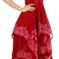 Sakkas Batik Smocked Bodice Handkerchief Hem Dress