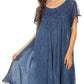 Sakkas Michiko Stonewashed Caftan Dress / Cover Up