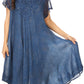 Sakkas Michiko Stonewashed Caftan Dress / Cover Up