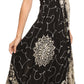 Sakkas Serenity Embroidered Batik Halter Dress
