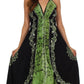 Sakkas Serenity Embroidered Batik Halter Dress