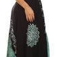Sakkas Serenity Embroidered Batik Halter Dress