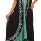 Sakkas Serenity Embroidered Batik Halter Dress