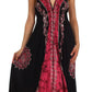 Sakkas Serenity Embroidered Batik Halter Dress