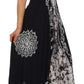 Sakkas Serenity Embroidered Batik Halter Dress