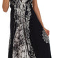 Sakkas Serenity Embroidered Batik Halter Dress