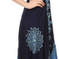 Sakkas Serenity Embroidered Batik Halter Dress