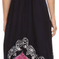 Sakkas Serenity Embroidered Batik Halter Dress