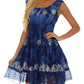 Sakkas Azura Gypsy Boho Peasant Batik Dress