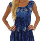 Sakkas Azura Gypsy Boho Peasant Batik Dress