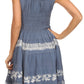 Olivia Gypsy Boho Peasant Batik Dress