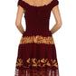 Olivia Gypsy Boho Peasant Batik Dress