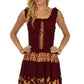 Olivia Gypsy Boho Peasant Batik Dress