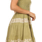 Olivia Gypsy Boho Peasant Batik Dress