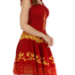 Olivia Gypsy Boho Peasant Batik Dress