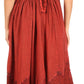Sakkas Rayon Embroidered Stonewashed Adjustable Spaghetti Straps Long Dress