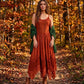 Sakkas Rayon Embroidered Stonewashed Adjustable Spaghetti Straps Long Dress