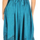 Sakkas Rayon Embroidered Stonewashed Adjustable Spaghetti Straps Long Dress