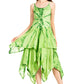 Sakkas Annabella Corset Bodice Handkerchief Hem Dress