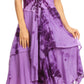 Sakkas Annabella Corset Bodice Handkerchief Hem Dress