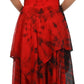 Sakkas Annabella Corset Bodice Handkerchief Hem Dress