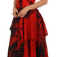 Sakkas Annabella Corset Bodice Handkerchief Hem Dress